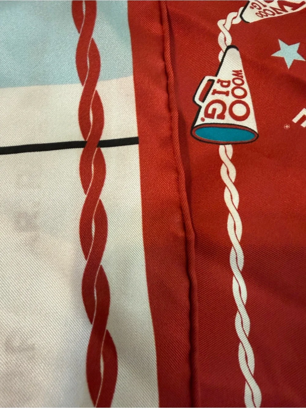 Saturday Silks  Razorbacks Red & White Team Scarf